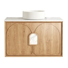 Laguna MKII 900mm Wall Hung Single Vanity with Solid Surface Countertop
